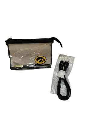 Capri Designs Iowa Hawkeyes Clear Game Day Crossbody Purse Bag NWOT
